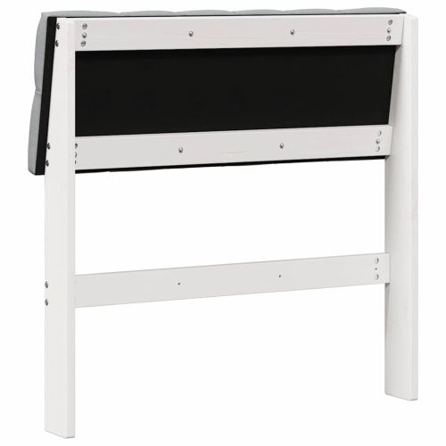 Тапицирана табла Светлосиво 80 cm Солидно борово дърво