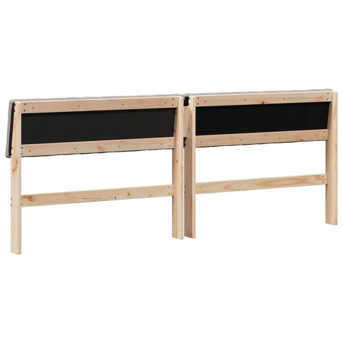 Тапицирана табла Таупе 200 cm Солидно борово дърво