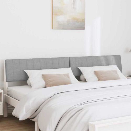 Тапицирана табла Светлосиво 200 cm Солидно борово дърво