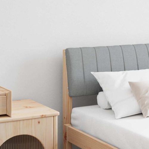 Тапицирана табла Светлосиво 180 cm Солидно борово дърво