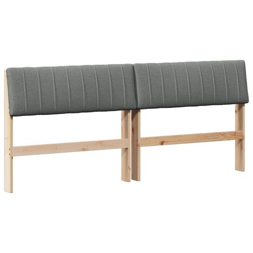 Тапицирана табла Тъмен сив 180 cm Солидно борово дърво