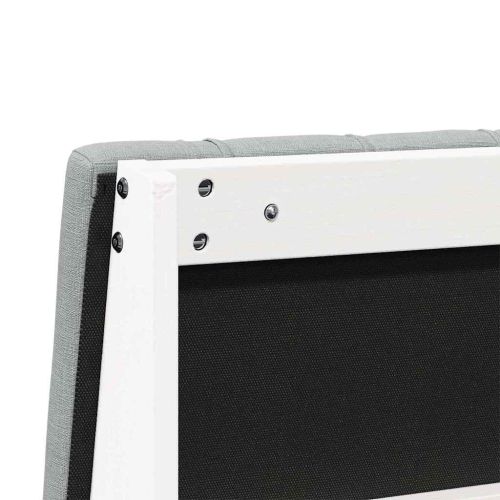 Тапицирана табла Светлосиво 160 cm Солидно борово дърво