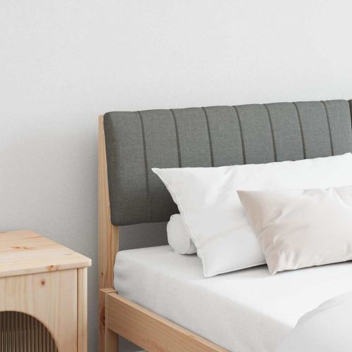 Тапицирана табла Тъмен сив 150 cm Солидно борово дърво