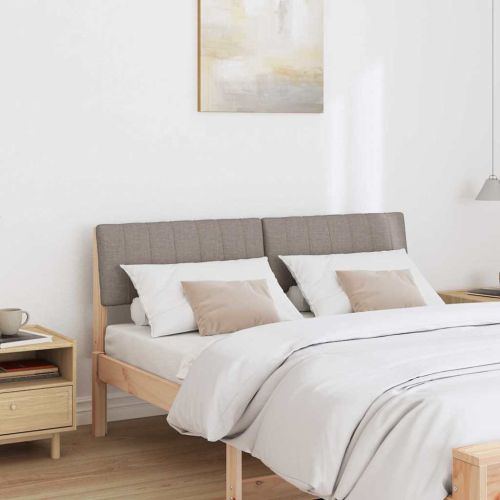 Тапицирана табла Таупе 140 cm Солидно борово дърво