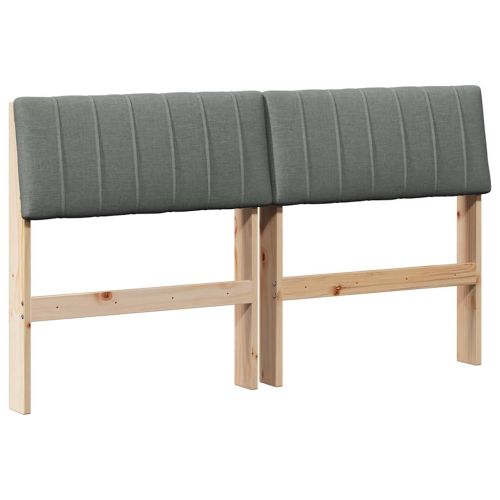 Тапицирана табла Тъмен сив 135 cm Солидно борово дърво