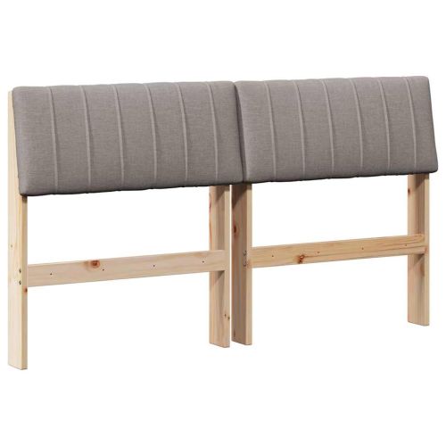 Тапицирана табла Таупе 135 cm Солидно борово дърво