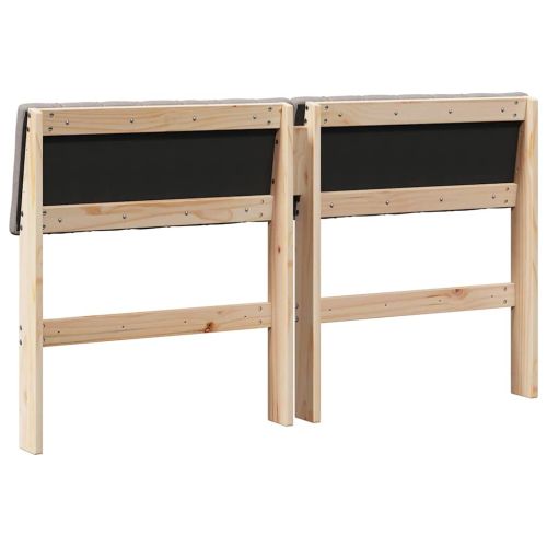 Тапицирана табла Таупе 135 cm Солидно борово дърво