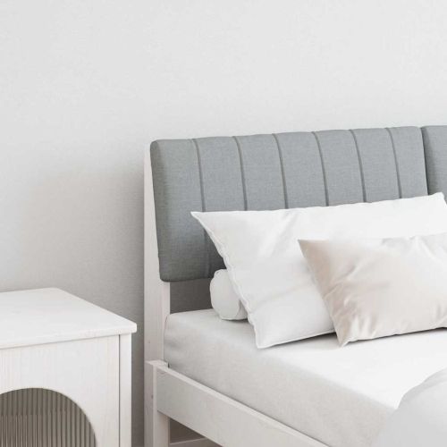 Тапицирана табла Светлосиво 135 cm Солидно борово дърво