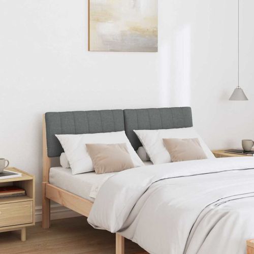 Тапицирана табла Тъмен сив 120 cm Солидно борово дърво