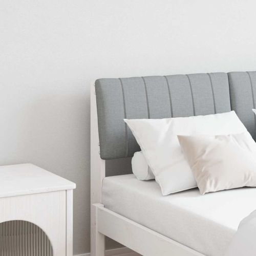 Тапицирана табла Светлосиво 120 cm Солидно борово дърво