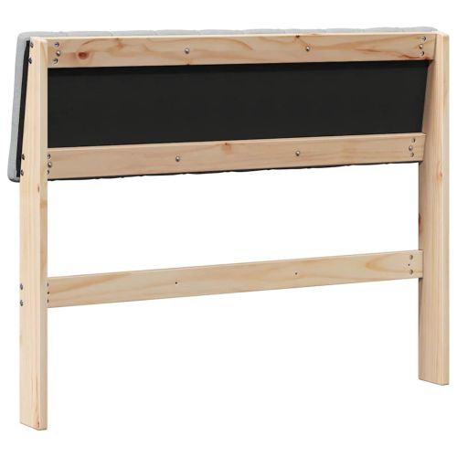 Тапицирана табла Светлосиво 100 cm Солидно борово дърво