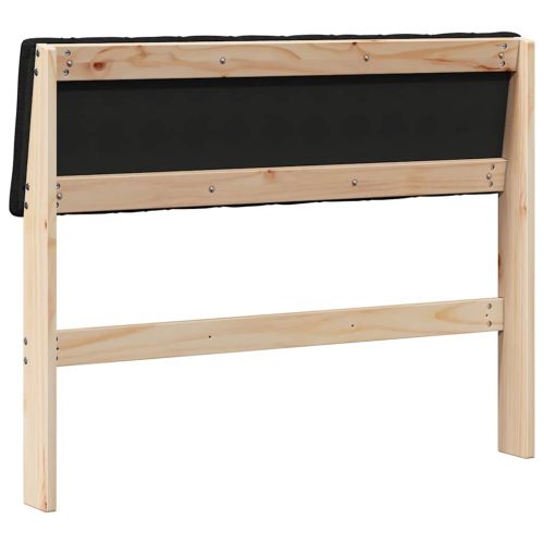 Тапицирана табла Черно 100 cm Солидно борово дърво