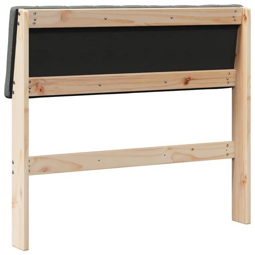 Тапицирана табла Тъмен сив 90 cm Солидно борово дърво