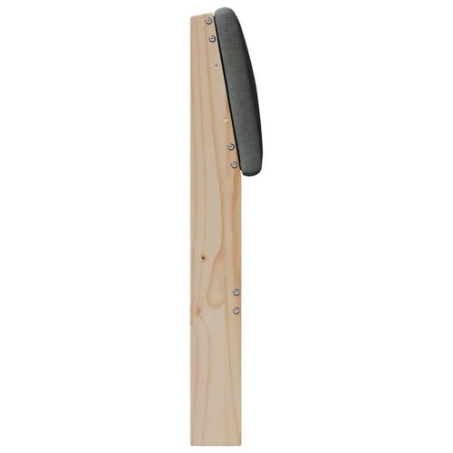 Тапицирана табла Тъмен сив 90 cm Солидно борово дърво