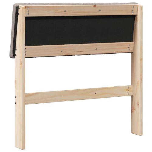 Тапицирана табла Таупе 80 cm Солидно борово дърво