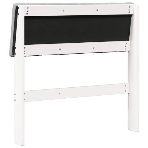 Тапицирана табла Светлосиво 75 cm Солидно борово дърво