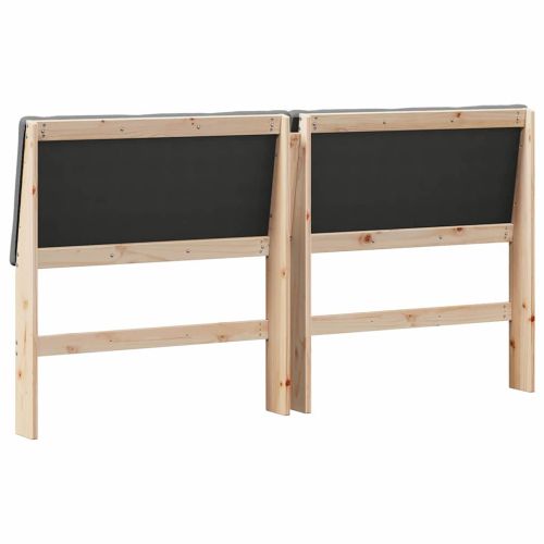 Тапицирана табла Тъмен сив 180 cm Солидно борово дърво