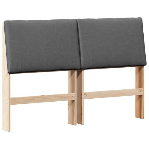 Тапицирана табла Тъмен сив 160 cm Солидно борово дърво