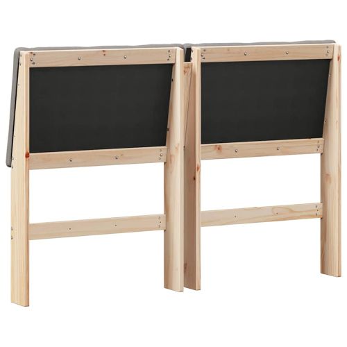 Тапицирана табла Таупе 150 cm Солидно борово дърво