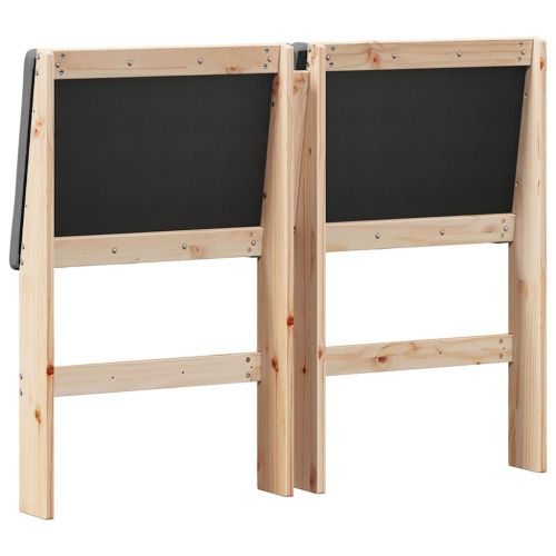 Тапицирана табла Тъмен сив 135 cm Солидно борово дърво