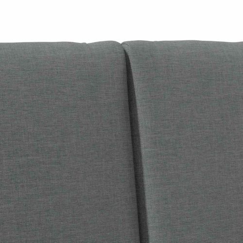 Тапицирана табла Тъмен сив 135 cm Солидно борово дърво