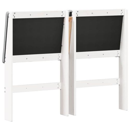 Тапицирана табла Светлосиво 135 cm Солидно борово дърво