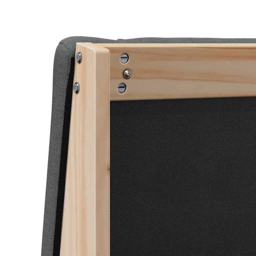 Тапицирана табла Тъмен сив 100 cm Солидно борово дърво