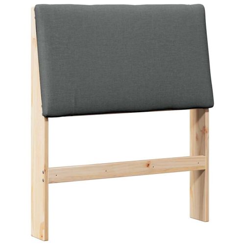 Тапицирана табла Тъмен сив 80 cm Солидно борово дърво