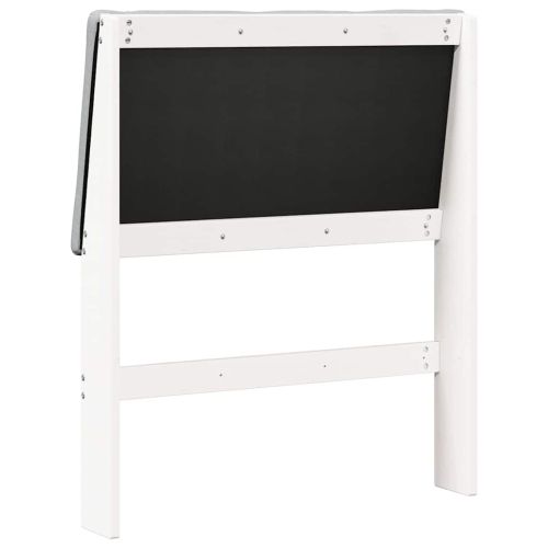 Тапицирана табла Светлосиво 80 cm Солидно борово дърво