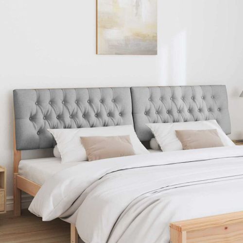 Тапицирана табла Светлосиво 200 cm Солидно борово дърво