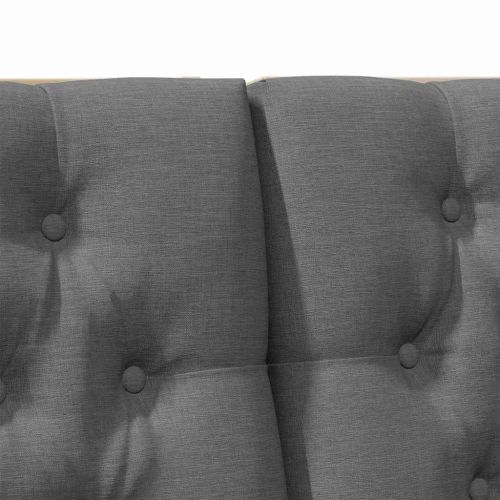 Тапицирана табла Тъмен сив 200 cm Солидно борово дърво