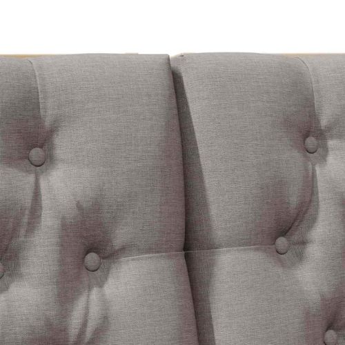 Тапицирана табла Таупе 200 cm Солидно борово дърво