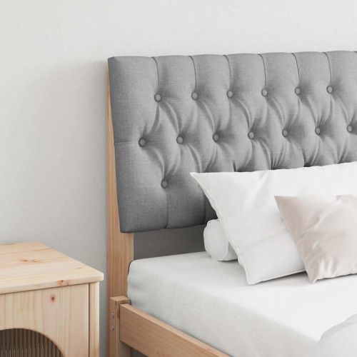 Тапицирана табла Светлосиво 180 cm Солидно борово дърво