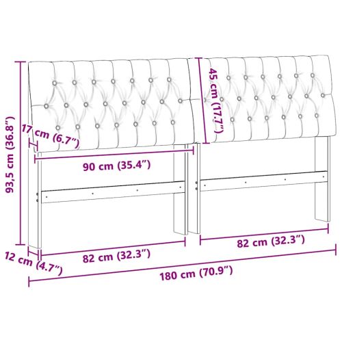 Тапицирана табла Светлосиво 180 cm Солидно борово дърво