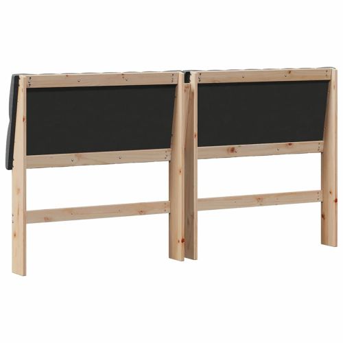 Тапицирана табла Тъмен сив 180 cm Солидно борово дърво