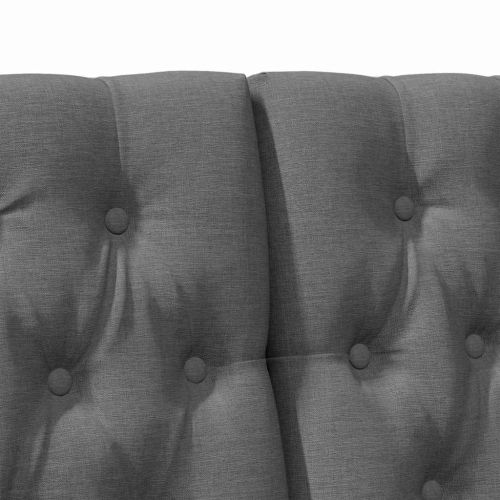 Тапицирана табла Тъмен сив 180 cm Солидно борово дърво