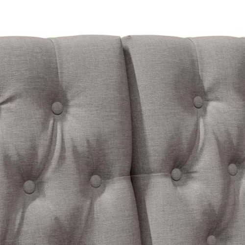 Тапицирана табла Таупе 180 cm Солидно борово дърво