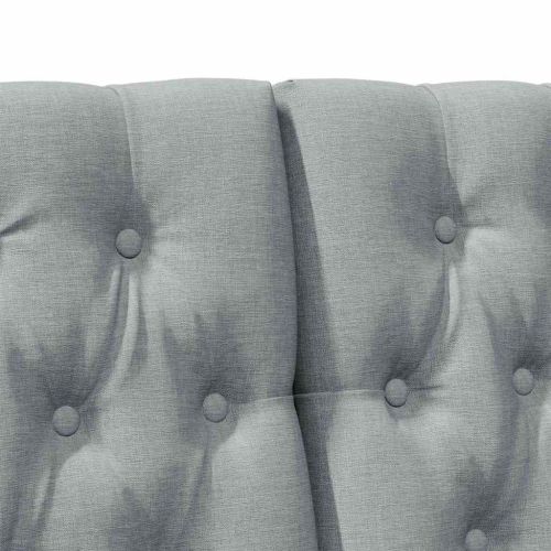 Тапицирана табла Светлосиво 180 cm Солидно борово дърво