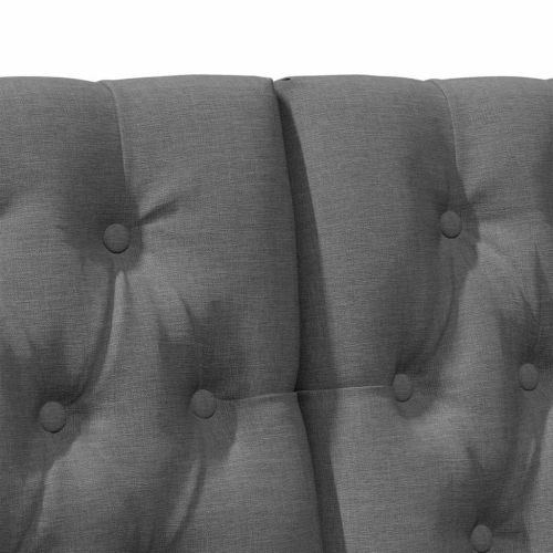 Тапицирана табла Тъмен сив 140 cm Солидно борово дърво