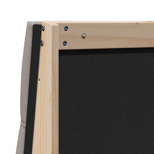 Тапицирана табла Таупе 140 cm Солидно борово дърво