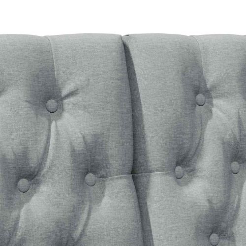 Тапицирана табла Светлосиво 135 cm Солидно борово дърво