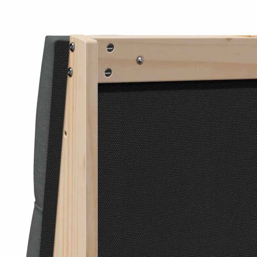 Тапицирана табла Тъмен сив 135 cm Солидно борово дърво