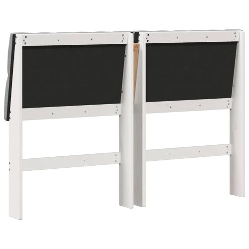 Тапицирана табла Светлосиво 135 cm Солидно борово дърво