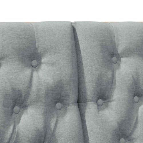 Тапицирана табла Светлосиво 120 cm Солидно борово дърво