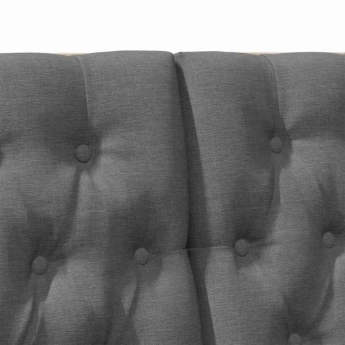 Тапицирана табла Тъмен сив 120 cm Солидно борово дърво