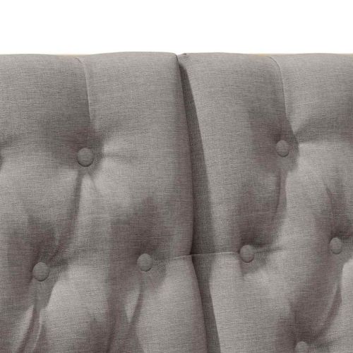 Тапицирана табла Таупе 120 cm Солидно борово дърво