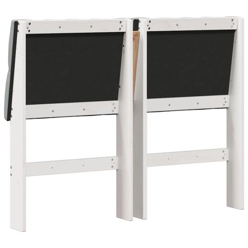 Тапицирана табла Светлосиво 120 cm Солидно борово дърво