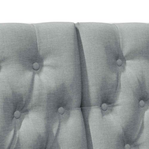 Тапицирана табла Светлосиво 120 cm Солидно борово дърво