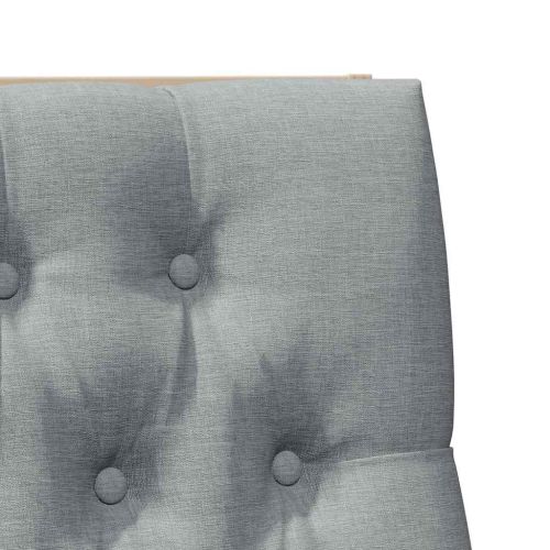 Тапицирана табла Светлосиво 100 cm Солидно борово дърво