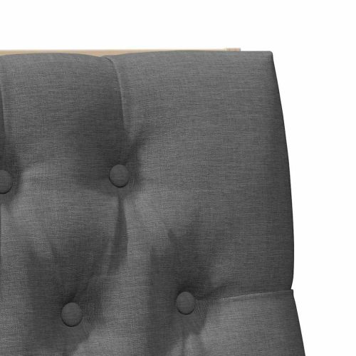 Тапицирана табла Тъмен сив 100 cm Солидно борово дърво